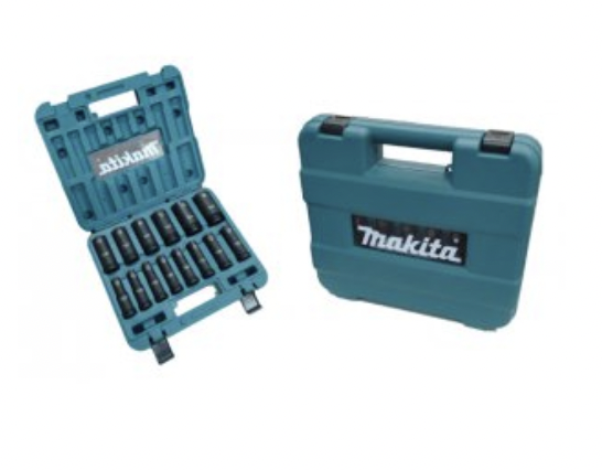 Sada prodloužených rázových průmyslových hlavic 1/2" Makita square drive Impact BLACK