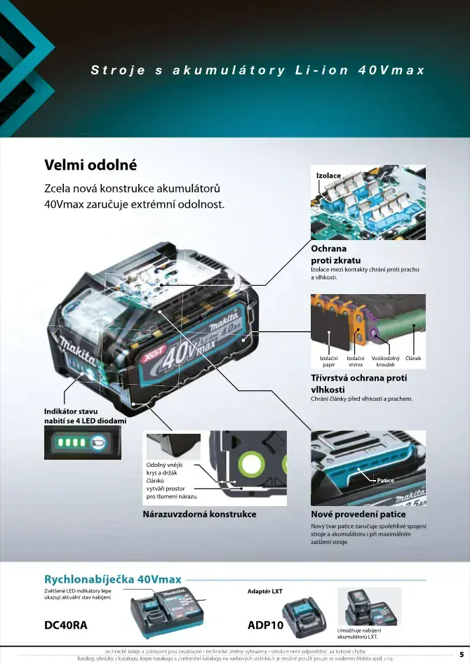 Makita XGT aku úhlová bruska 125mm Li-ion XGT 40V/4,0Ah, Makpac GA005GM201