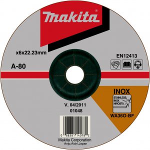 Makita příslušenství - brusný kotouč 125x6x22 A-80656 nerez