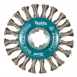 Makita příslušenství - kotoučový kartáč z nerezového drátu-splétaný drát průměr 0,5mm X-LOCK 115mm D-73352
