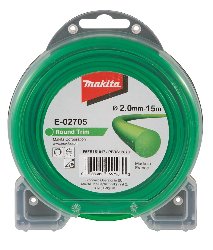 Makita E-02705 struna nylonová 2,0mm, 15m, zelená, kulatá