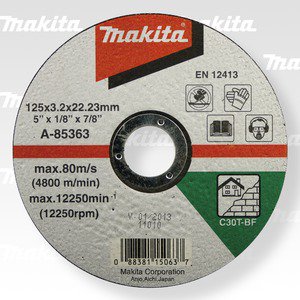 Řezný kotouč Makita 125x3x22 kámen, A-85363