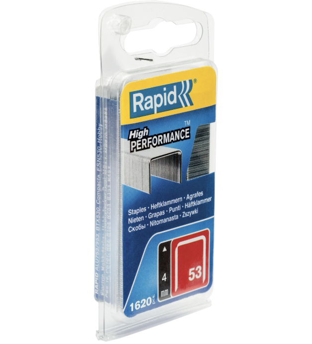 Rapid sponky červená řada - 53/4 mm, 1600 ks