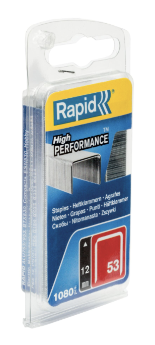 Rapid sponky červená řada - 53/12 mm, 1080 ks