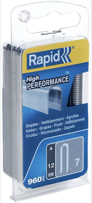 Rapid sponky na kabely - 7/12 mm, blistr, 960 ks