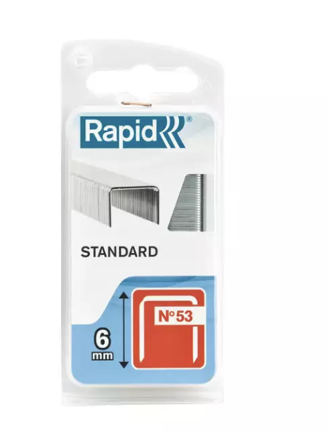Rapid spony červená řada - 53/6 mm, STANDARD, 1080 ks