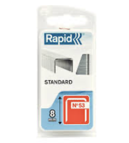 Rapid spony červená řada - 53/8 mm, STANDARD, 1080 ks
