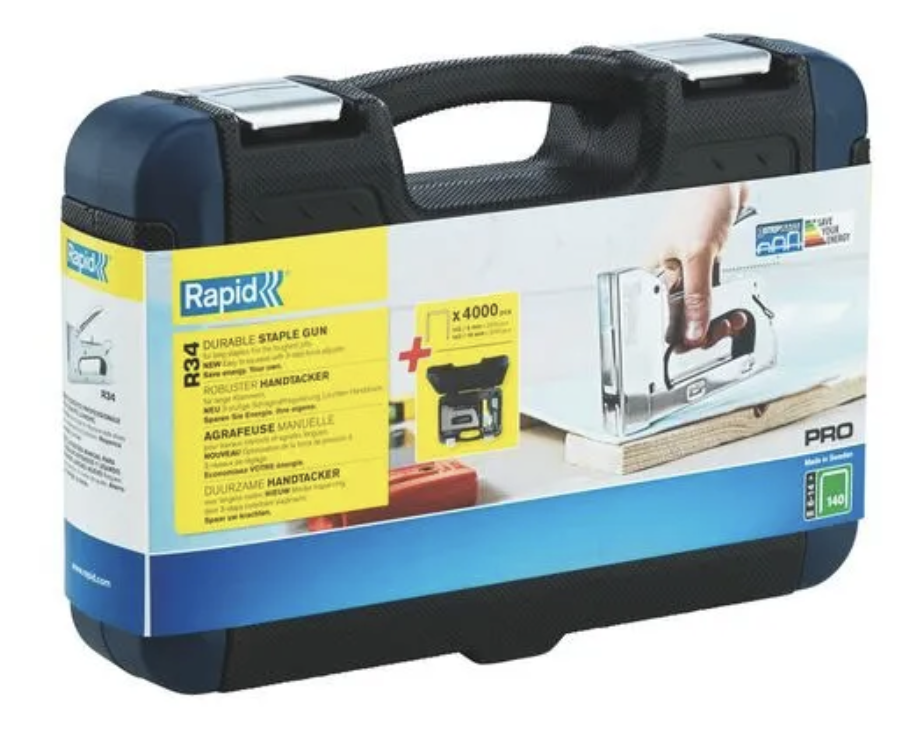 Rapid sponkovačka zelená řada - R34R64 PREMIUM kufr + spony