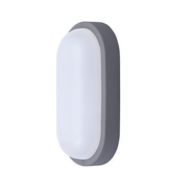 Solight WO0744-G LED venkovní osvětlení kulaté, 13W,910lm, 4000K,IP54 ,21cm, šedá barva