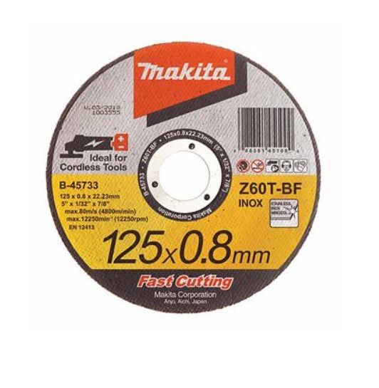 Makita B-45733 řezný kotouč 125×0,8×22.23 nerez 10ks