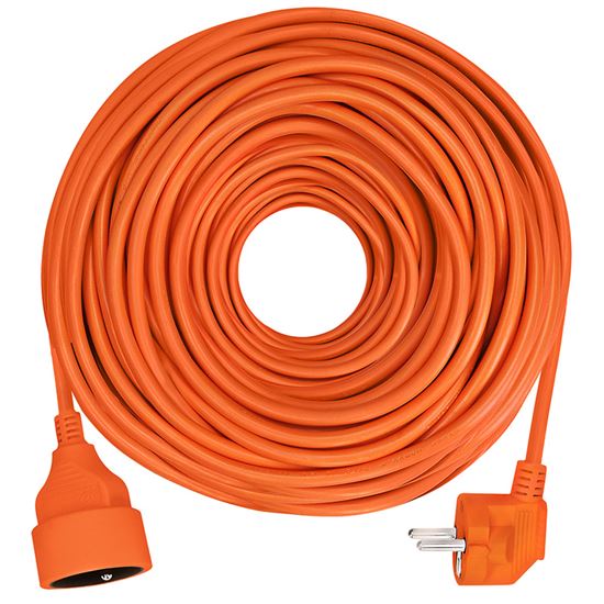 Solight PS15O prodlužovací přívod - spojka, 1 zásuvka, 7m, 3 x 1mm2, oranžová
