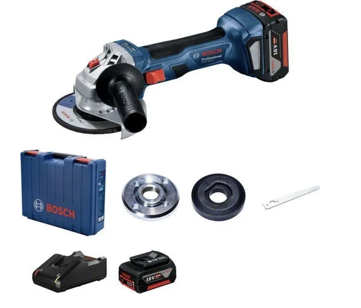 AKU bruska úhlová 125mm 2x4,0Ah+GAL 18V-40 Bosch