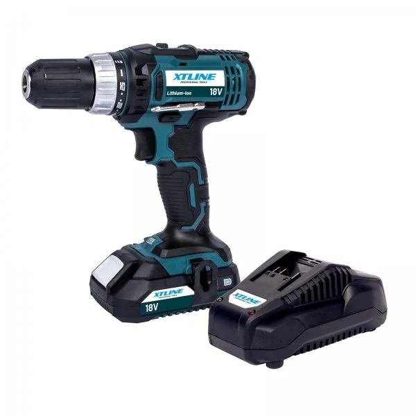XTLINE aku vrtačka 18V + baterie 2.0Ah + 2.4A, XT102700-1B2