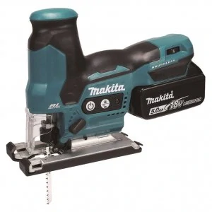 Makita aku bezuhlíková přímočará pila Li-ion LXT 18V/5,0 Ah, DJV185RTJ