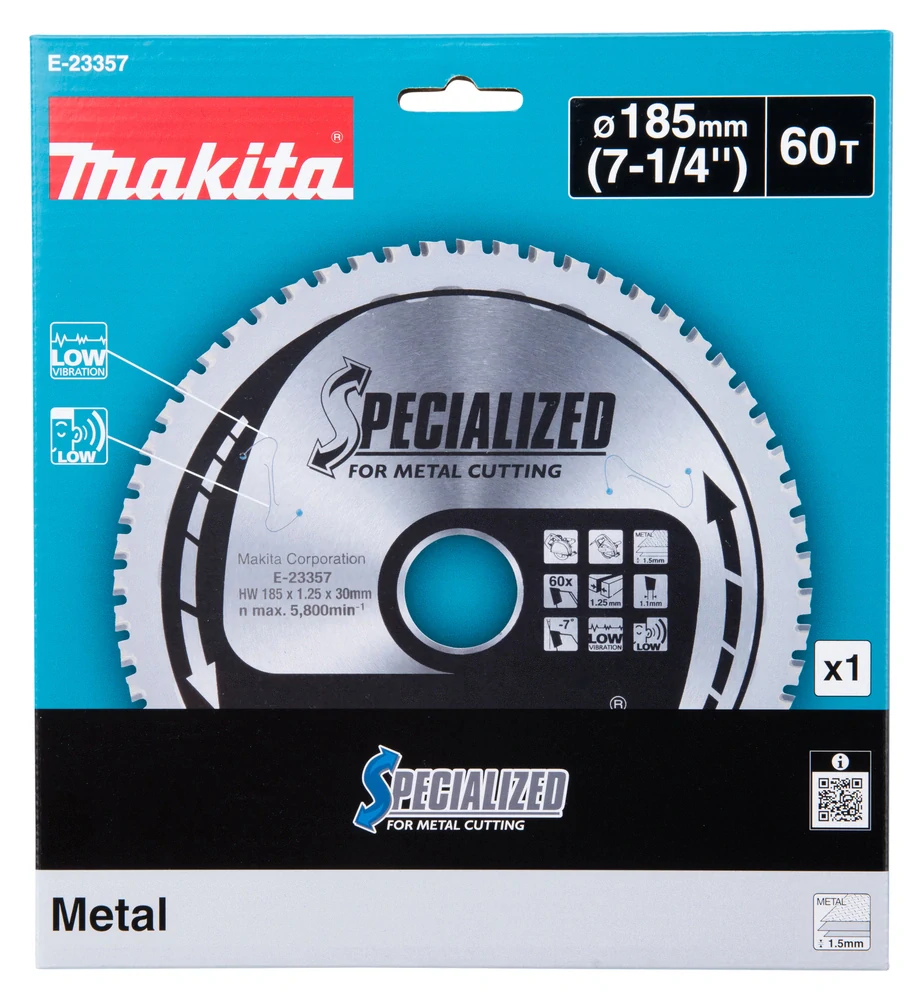 Makita kotouč pilový ocel TCT 185x1.25x30mm 60Z, E-23357