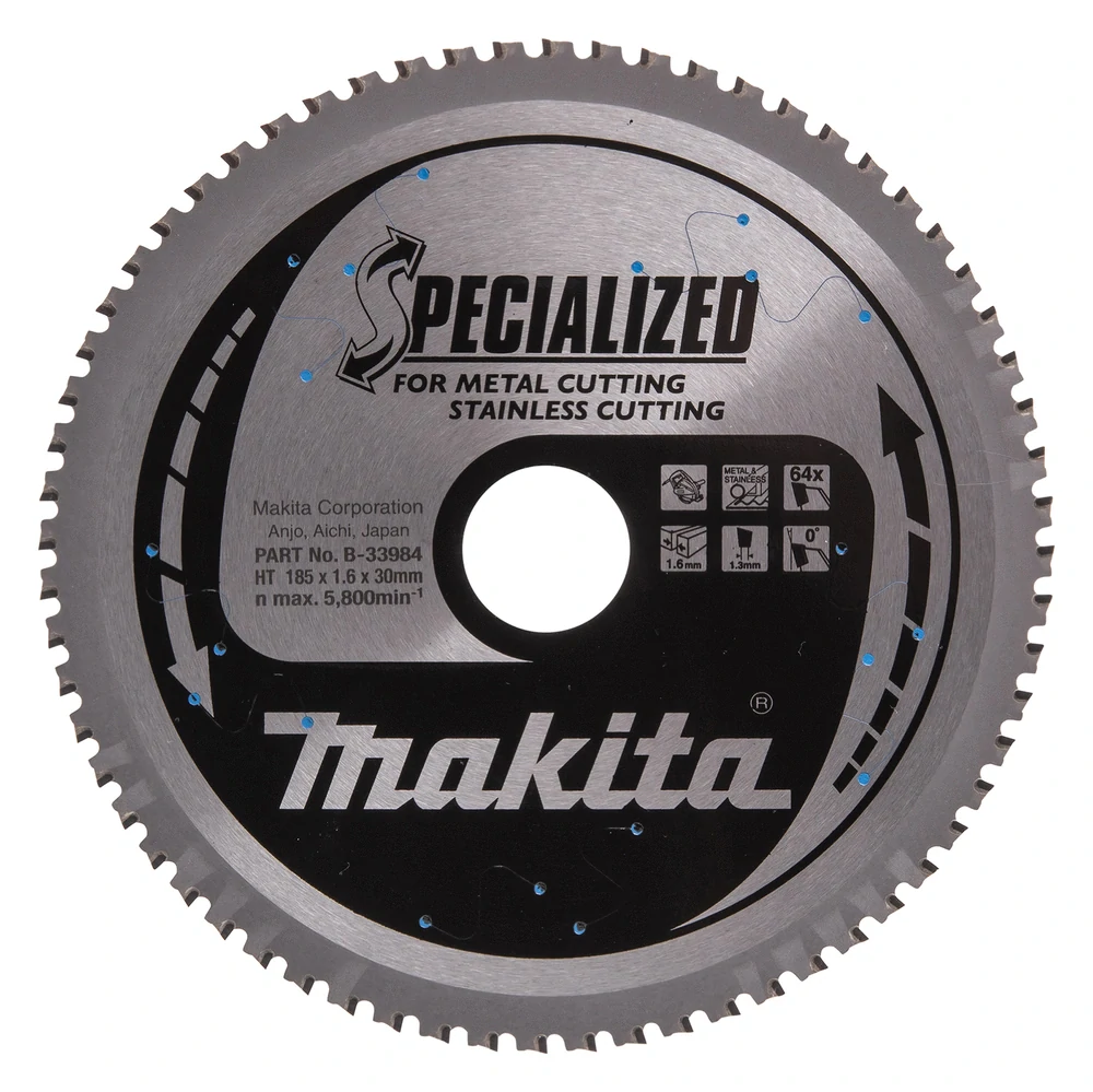 Makita kotouč pilový nerez SPECIALIZED 185x1.6x30mm 64Z = old B-31669, B-33984