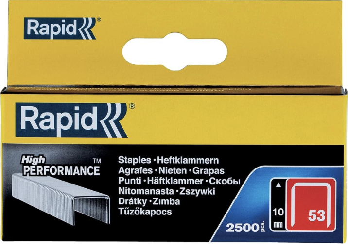 Rapid spony 53/10 mm, 2500ks
