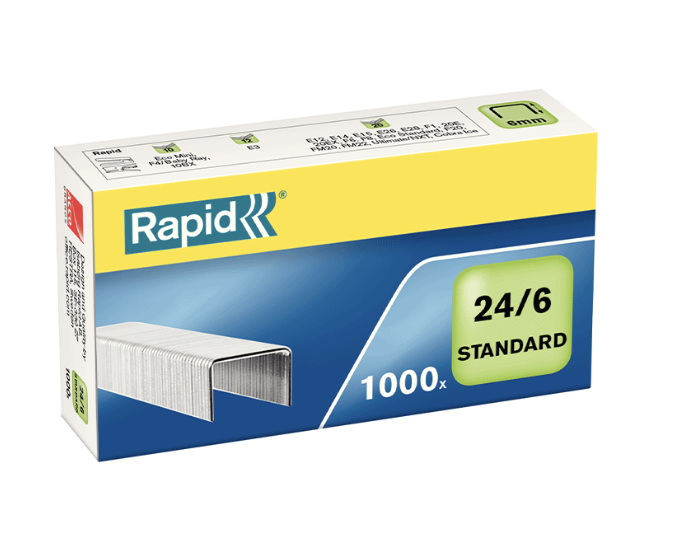 Rapid speciální spony - 24/6, Standard, 1.000 ks