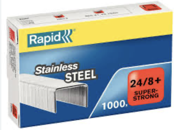 Rapid speciální spony -  24/8, Superstrong, nerez, 1.000 ks