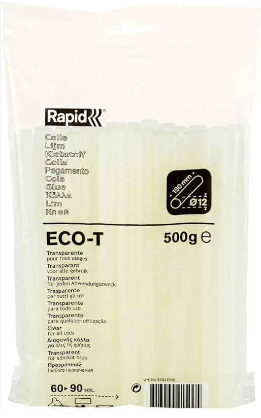 Tavné lepidlo ECO-T HOBBY víceúčelové - 12 x 190 mm, univerzální, 500g, sáček