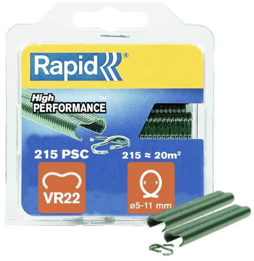 Rapid zahradní program spony - VR22, zelený plast, 215 ks