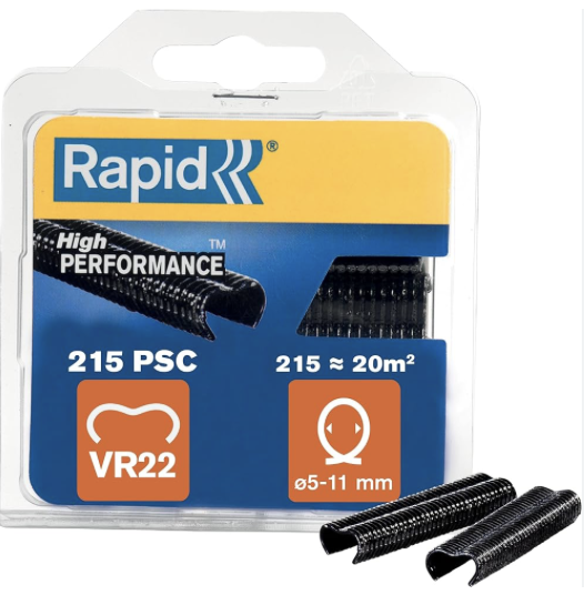 Rapid zahradní program spony - VR22, černý plast, 215 ks