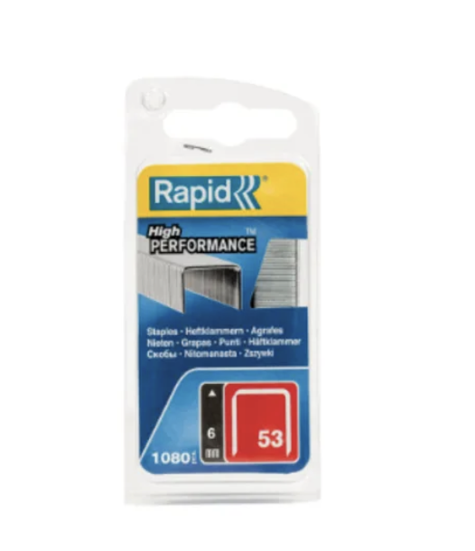 Rapid sponky červená řada - 53/6 mm, 1080 ks