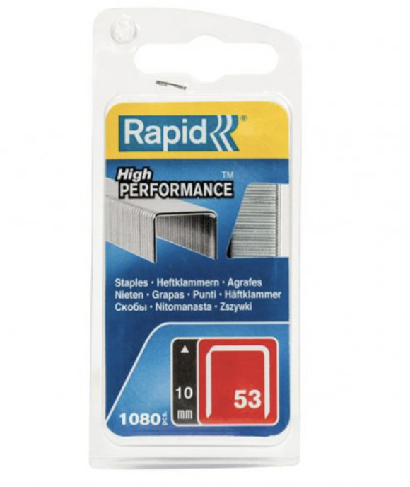 Rapid sponky červená řada - 53/10 mm, 1080 ks