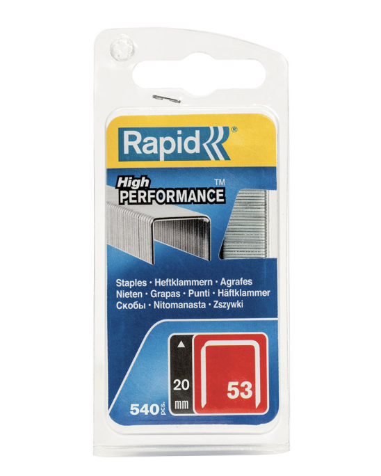Rapid sponky červená řada - 53/20 mm, 540 ks