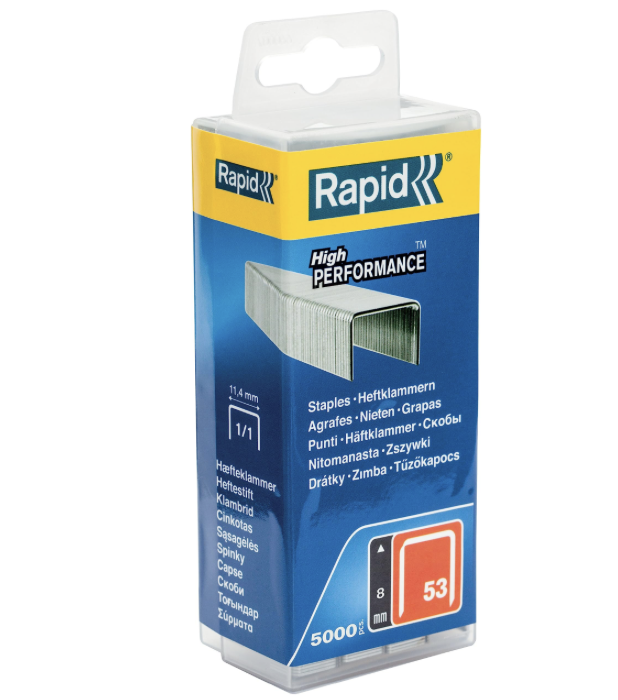 Rapid spony červená řada - 53/8 mm