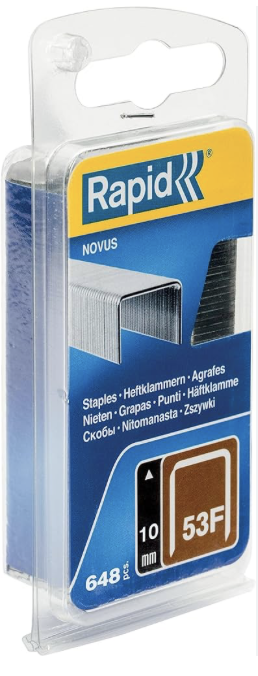 Rapid spony - 53F/10 mm, 648 ks