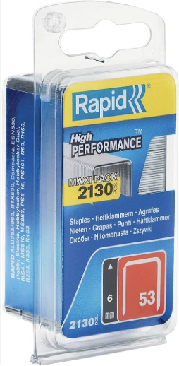Rapid spony červená řada - 53/6 mm, 2130 ks