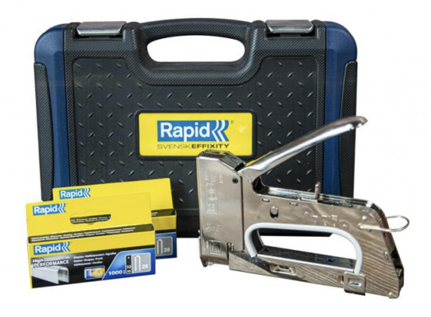 Rapid sponkovačka na kabel - R28 PREMIUM kufr + spony