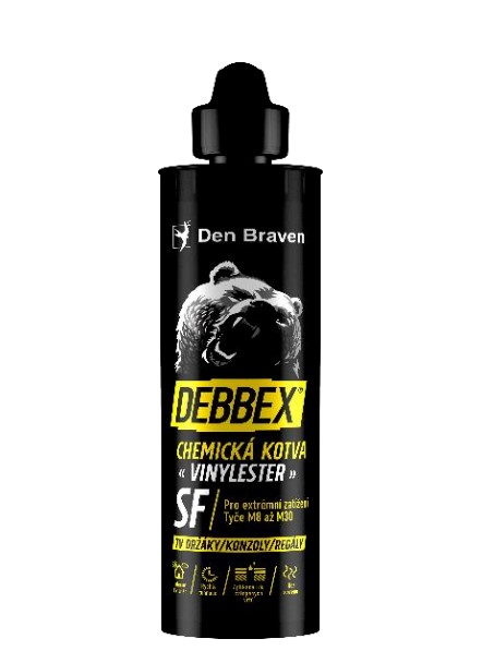 Den Braven 74017BD chemická kotva VINYLESTER SF DEBBEX PROFI 380ml