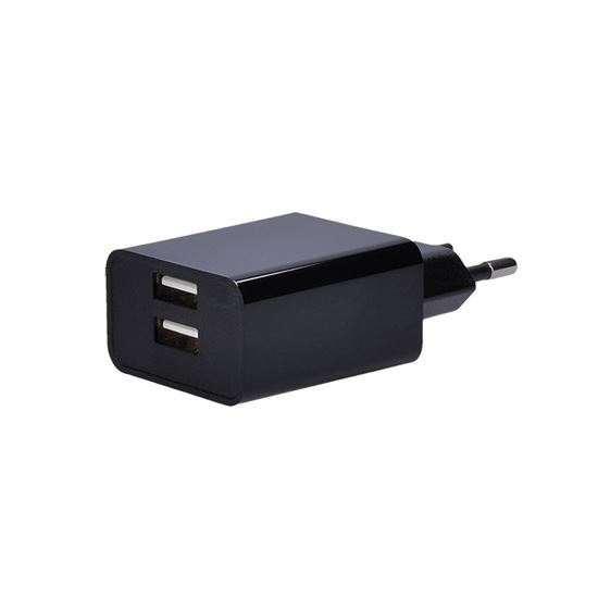 Solight DC48A USB nabíjecí adaptér, 2x USB, 3100mA max., AC 230V, černý