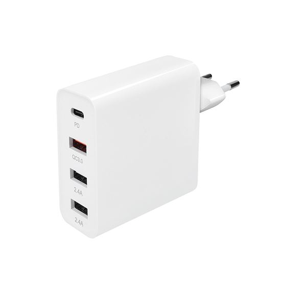 Solight DC80 adaptér 3+1, 48W, QC3.0+PD, 3x USB-A, 1x USB-C