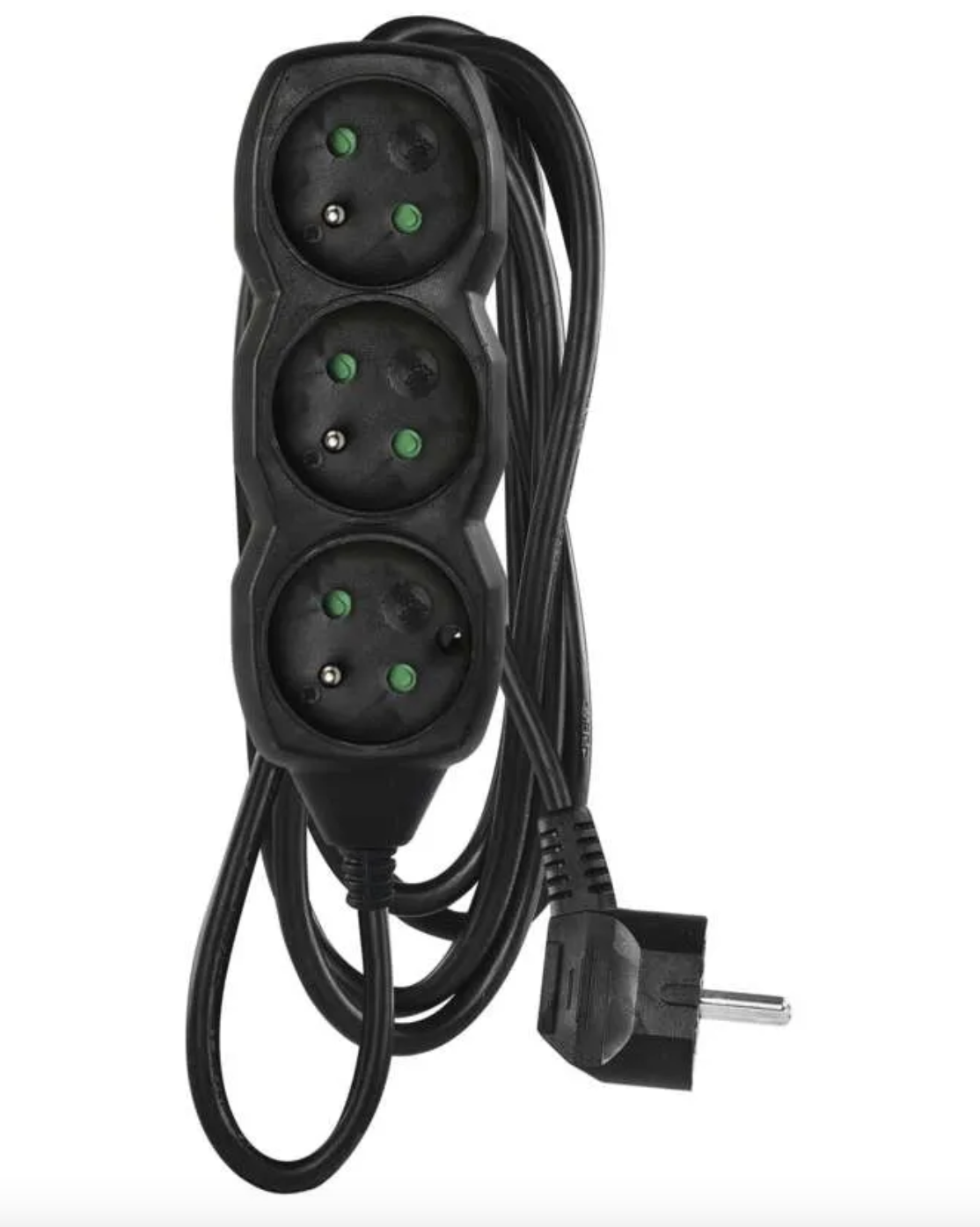 EMOS Prodlužovací kabel 3 m / 3 zásuvky / černý / PVC / 1,5 mm2