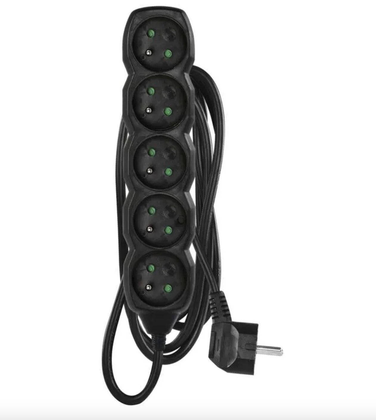EMOS Prodlužovací kabel 3 m / 5 zásuvek / černý / PVC / 1,5 mm2