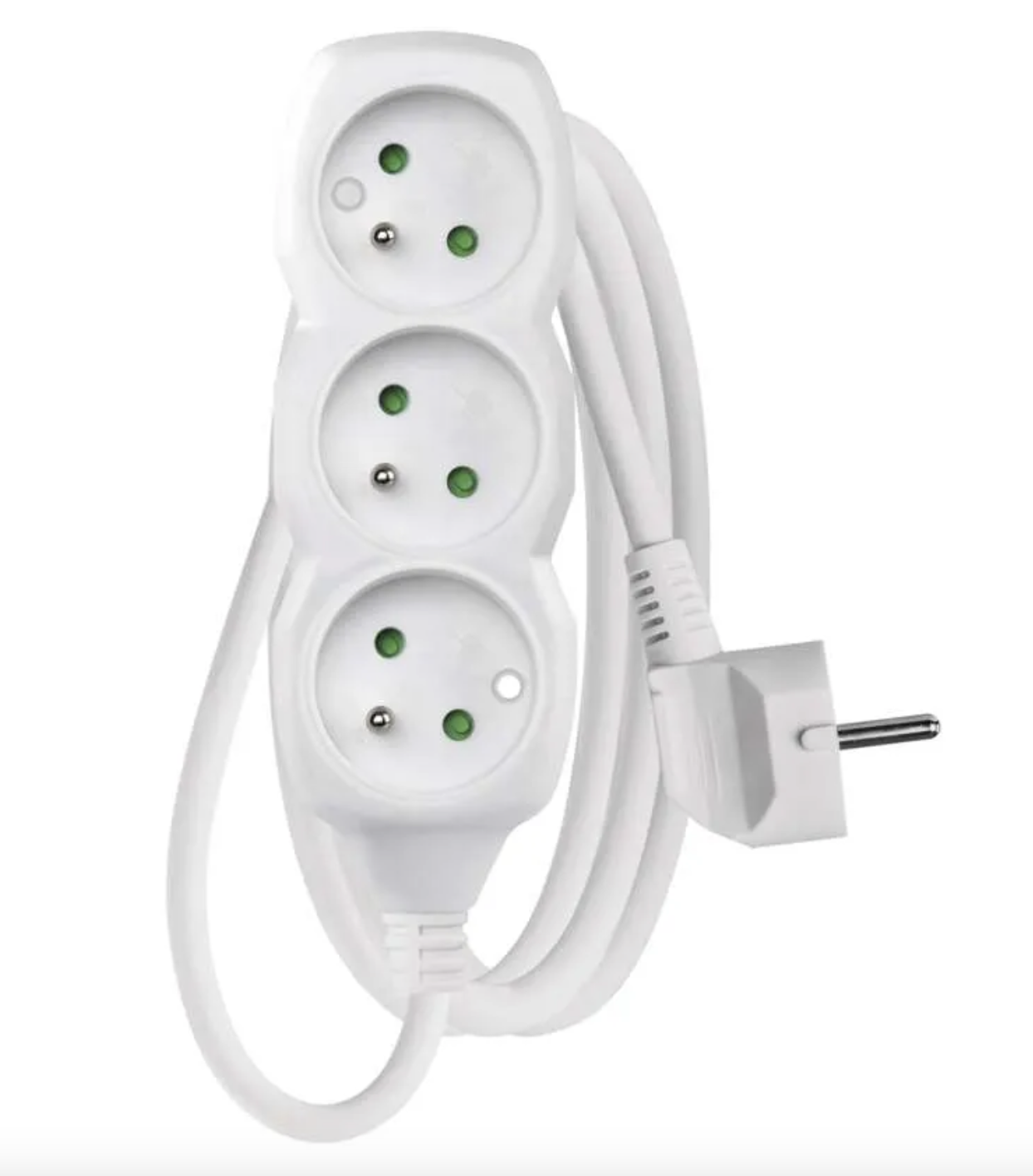 EMOS Prodlužovací kabel 1,5 m / 3 zásuvky / bílý / PVC / 1 mm2