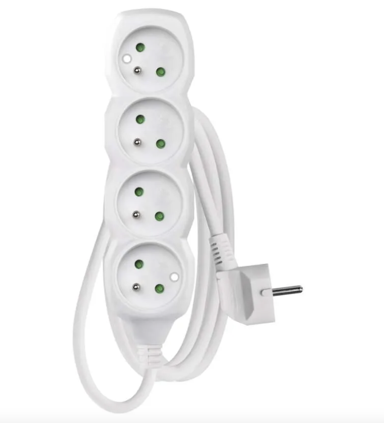 EMOS Prodlužovací kabel 1,5 m / 4 zásuvky / bílý / PVC / 1 mm2
