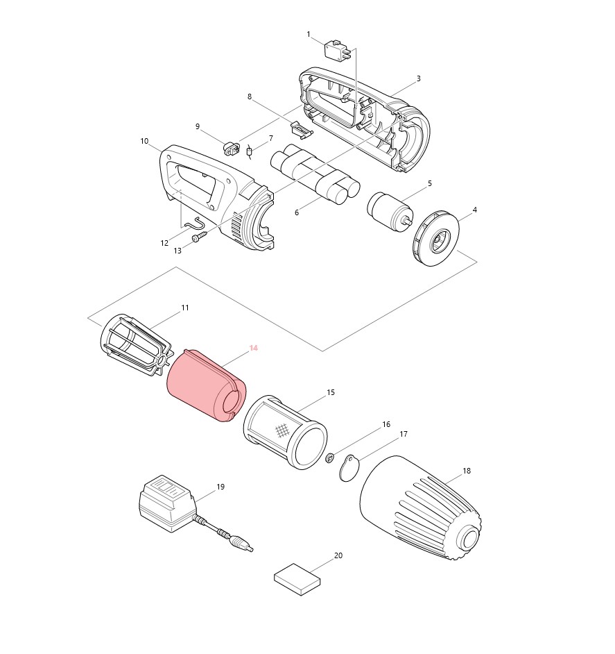 předfiltr DCL180 Makita