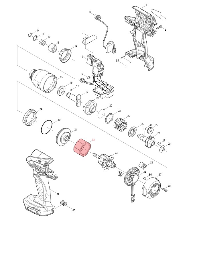 Makita třmen BTW250R, 638495-3