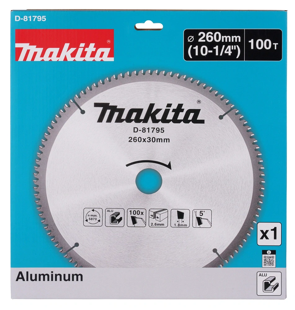 Makita kotouč pilový TCT hliník 260x30mm 100Z=old D-61874, D-81795