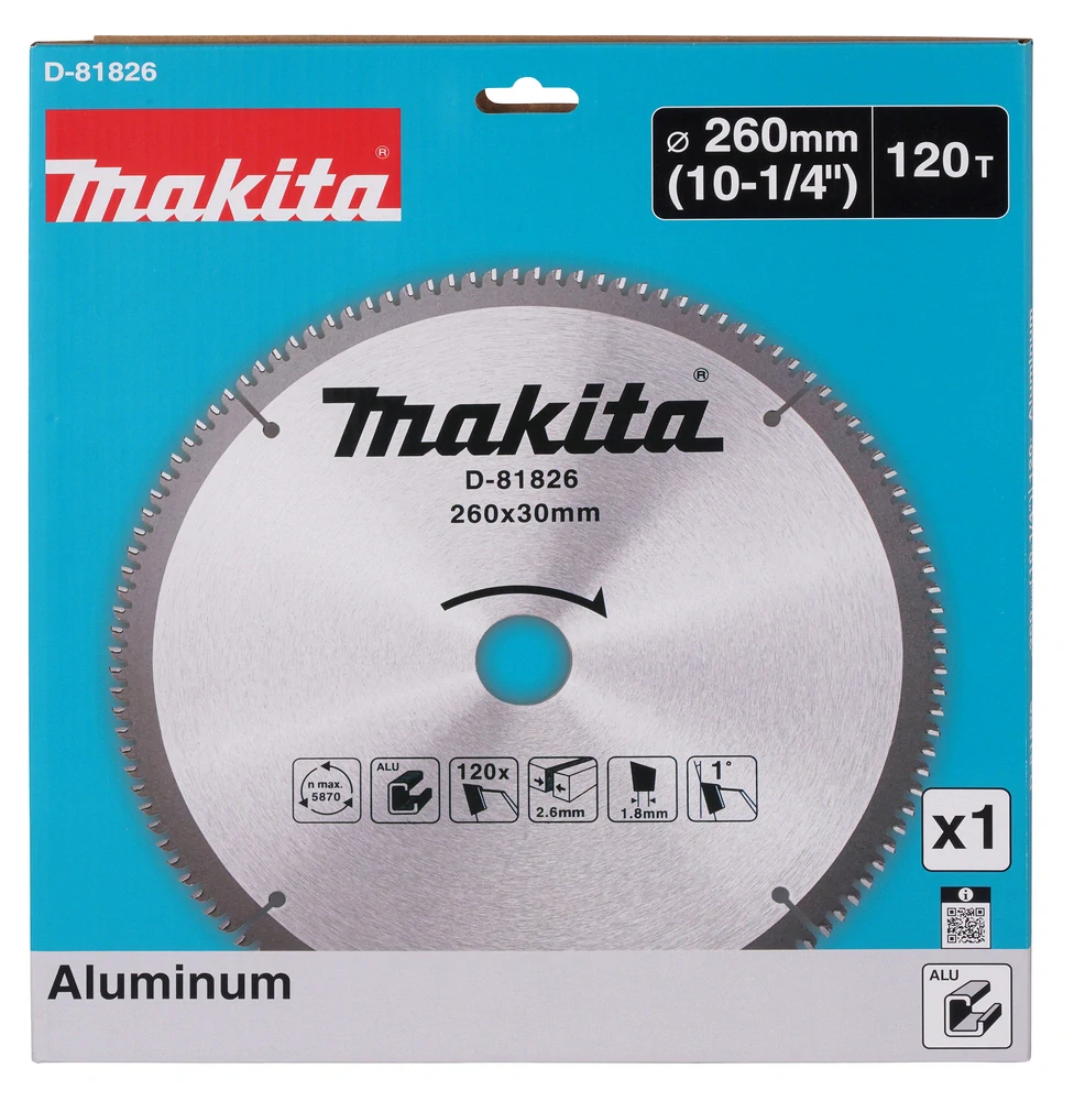 Makita kotouč pilový TCT hliník 260x30mm 120Z=old D-61880, D-81826
