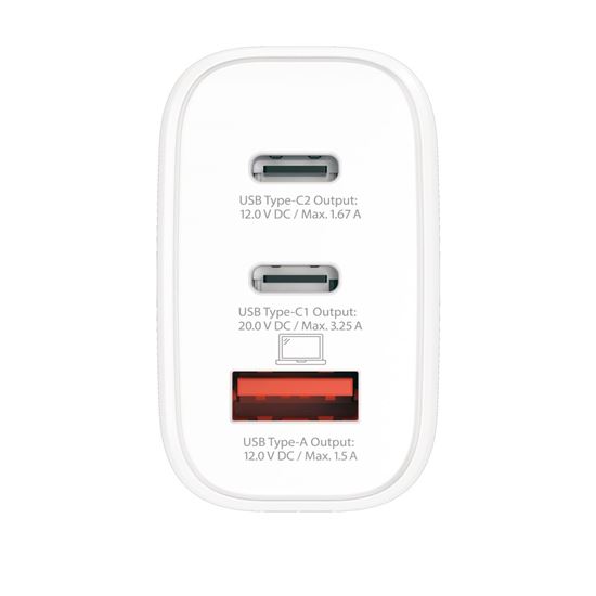SKROSS DC57-PD65 USB A+C nabíjecí adaptér Power charger 65W GaN EU, Power Delivery, typ C