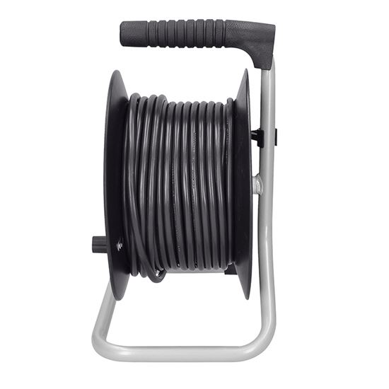 Solight prodlužovací přívod na bubnu, 4 zásuvky, 50m, černý kabel, 3x 1,5mm2