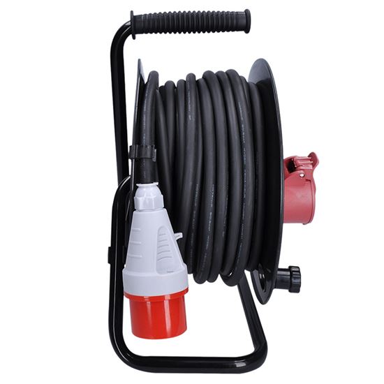 Solight PB40 prodlužovací přívod na bubnu, 3 zásuvky, 400V + 230V, 25m gumový kabel 5x1,5mm2, IP441,5mm2, IP44
