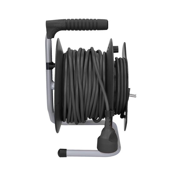 Solight PB12 prodlužovací přívod na bubnu, 1 zásuvka, 50m, černý kabel, 3x 1,5mm2