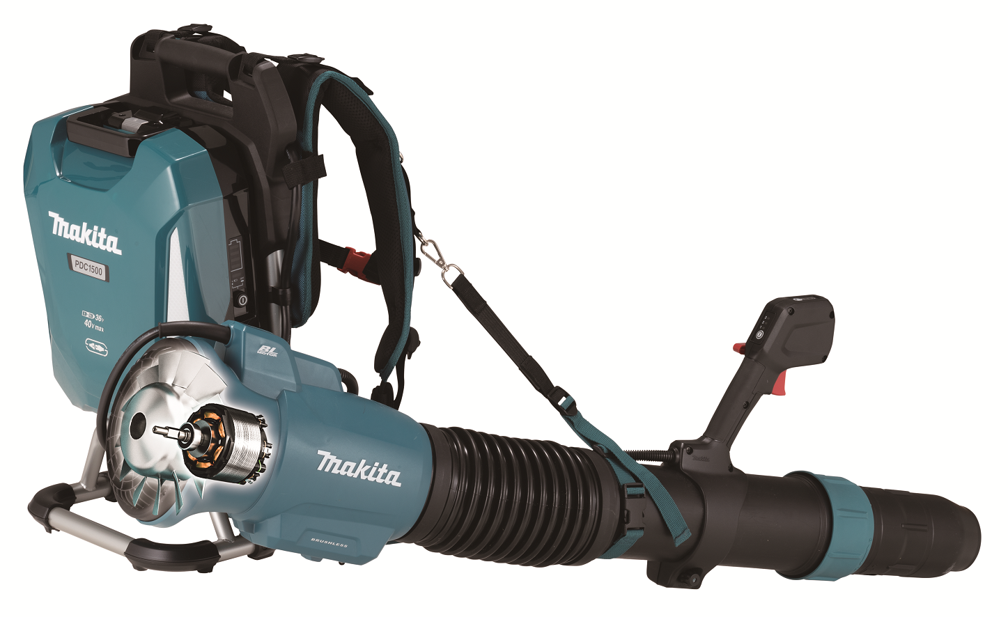 Makita UB004CZ Aku zádový ofukovač Li-ion, EXTERNÍ ZDROJ bez aku Z