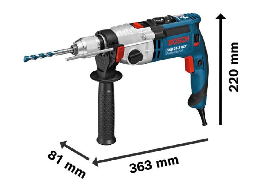 Vrtačka příklepová 1300W, 2-rychlostní, kufr BOSCH